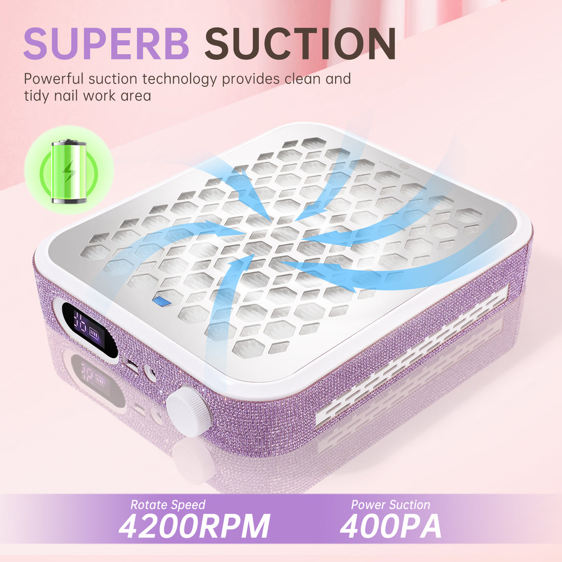 Rechargeable Nail Dust Collector - CS503-X19
