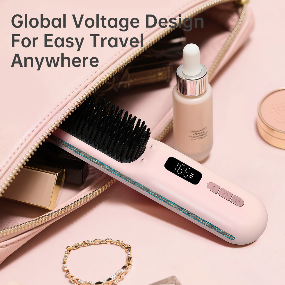 Cordless Hair Straightener Brush 9600mAh - CS2306-X915