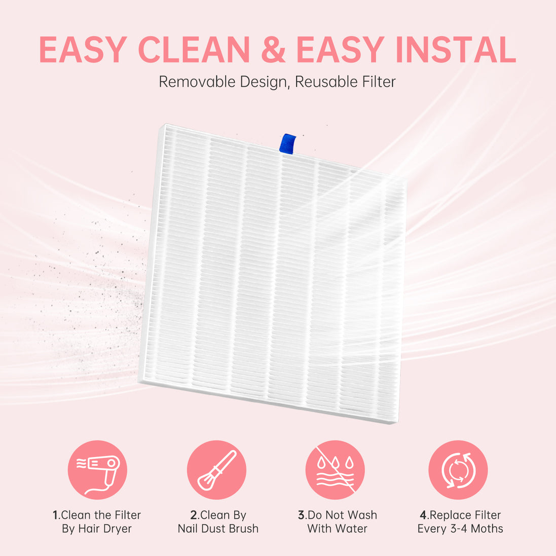 Rechargeable 650PA Nail Dust Collector - CS502-X12