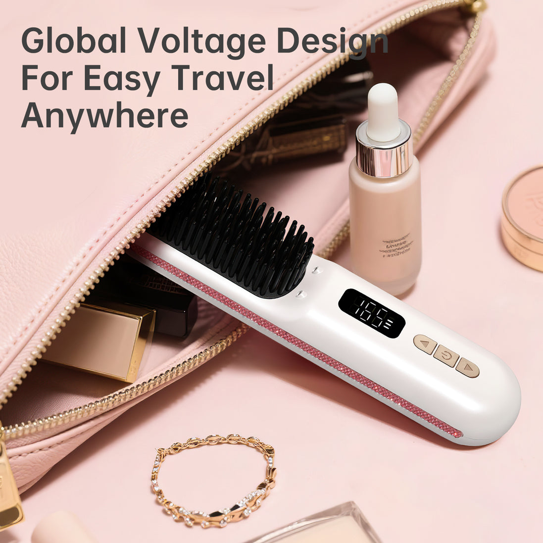 Cordless Hair Straightener Brush 9600mAh - CS2306-X210