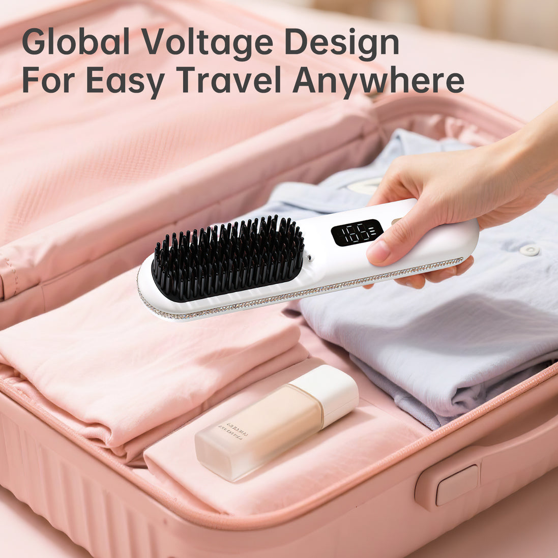 Cordless Hair Straightener Brush 9600mAh - CS2306-X202
