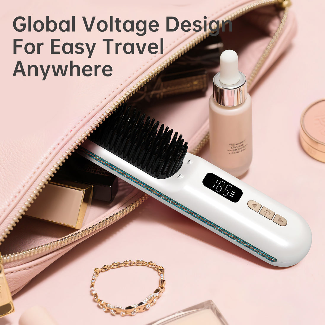 Cordless Hair Straightener Brush 9600mAh - CS2306-X215