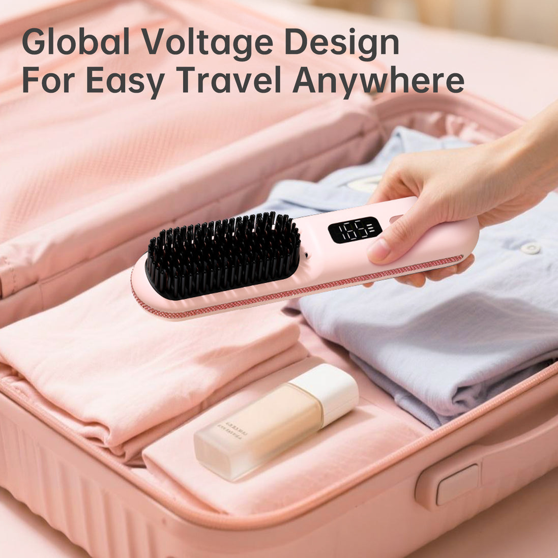 Cordless Hair Straightener Brush 9600mAh - CS2306-X910