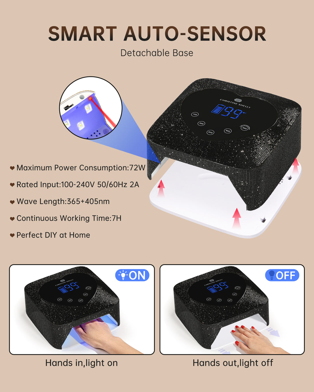Rechargeable UV Nail Lamp - CSX20-X01