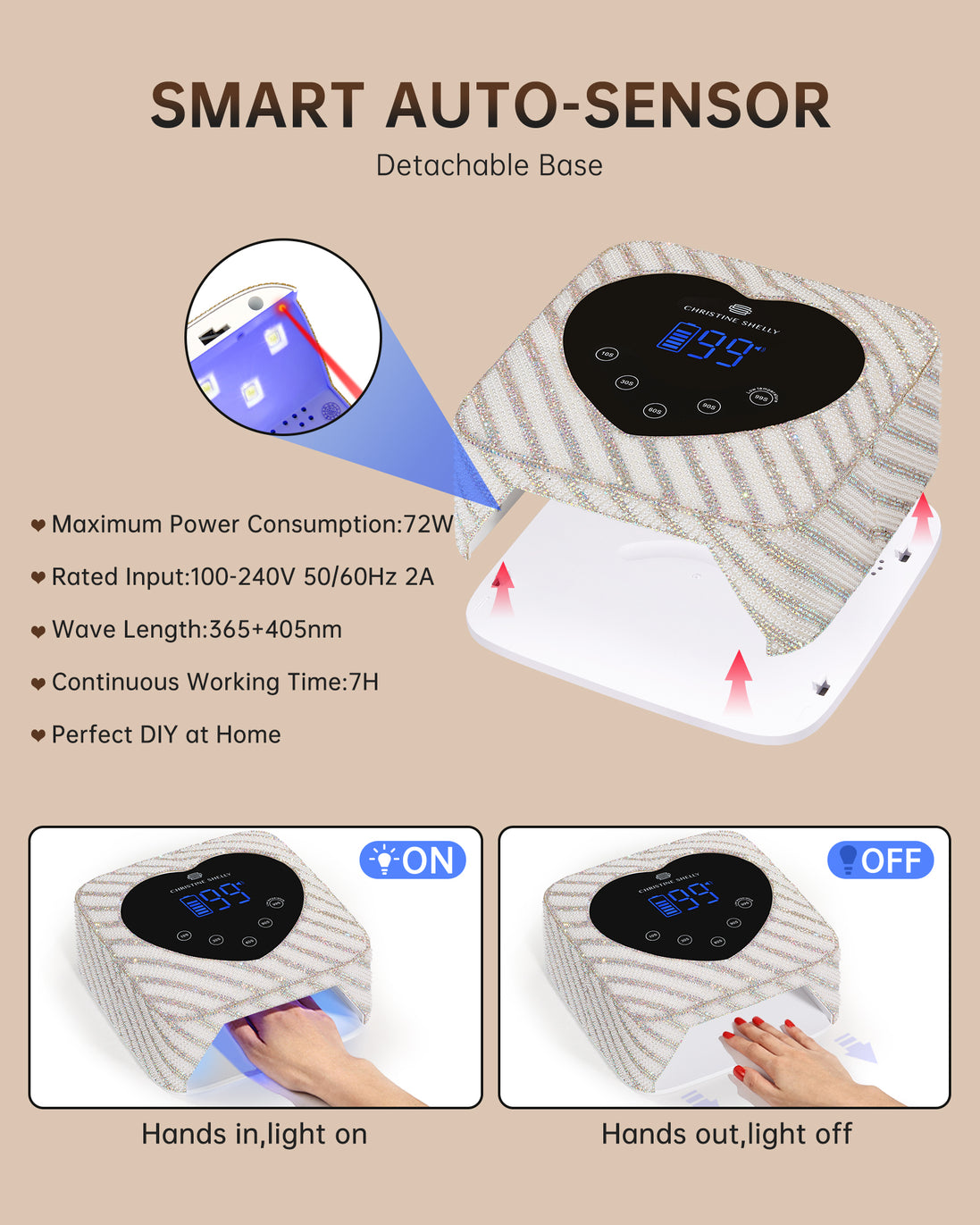 Rechargeable UV Nail Lamp - CSX20-X07