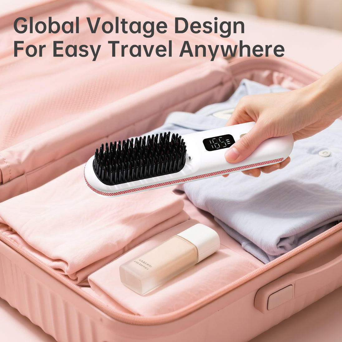 Cordless Hair Straightener Brush 9600mAh - CS2306-X210