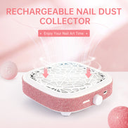 Rechargeable Nail Dust Collector Pink Rhinestones- CS9