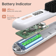 Cordless Hair Straightener Brush 9600mAh - CS2306-X202