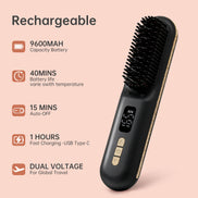 Cordless Hair Straightener Brush 9600mAh - CS2306-X118