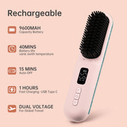 Cordless Hair Straightener Brush 9600mAh - CS2306-X915