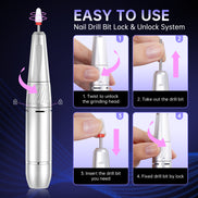 Rechargeable 35000RPM Electric Nail Drill - CS809