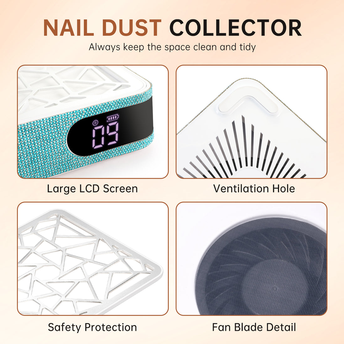 Plug-in Nail Dust Collector 4000RPM - CSX10-C15
