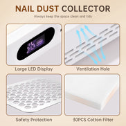 Rechargeable Nail Dust Collector - CS503-X12