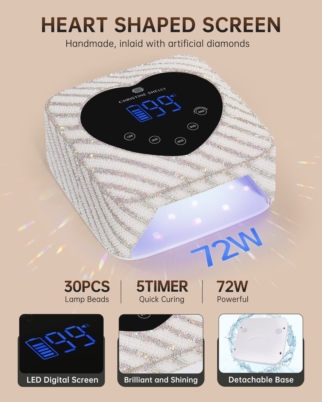 Rechargeable UV Nail Lamp - CSX20-X07