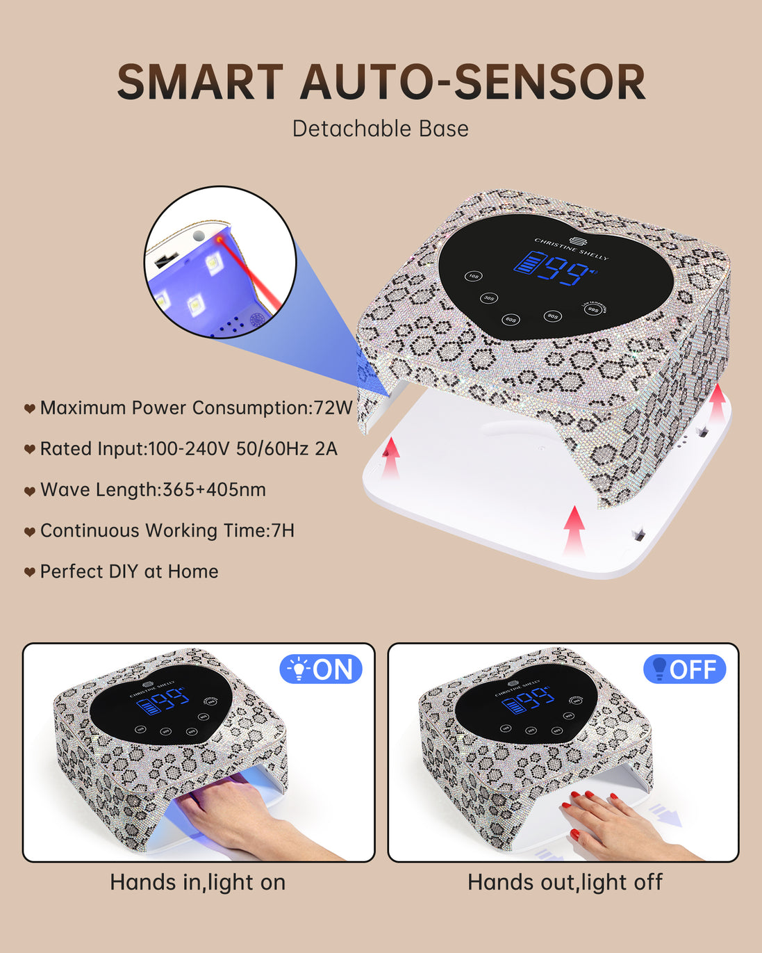 Rechargeable UV Nail Lamp - CSX20-X06