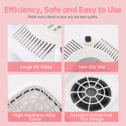 Rechargeable Nail Dust Collector AB Rhinestone- CS9
