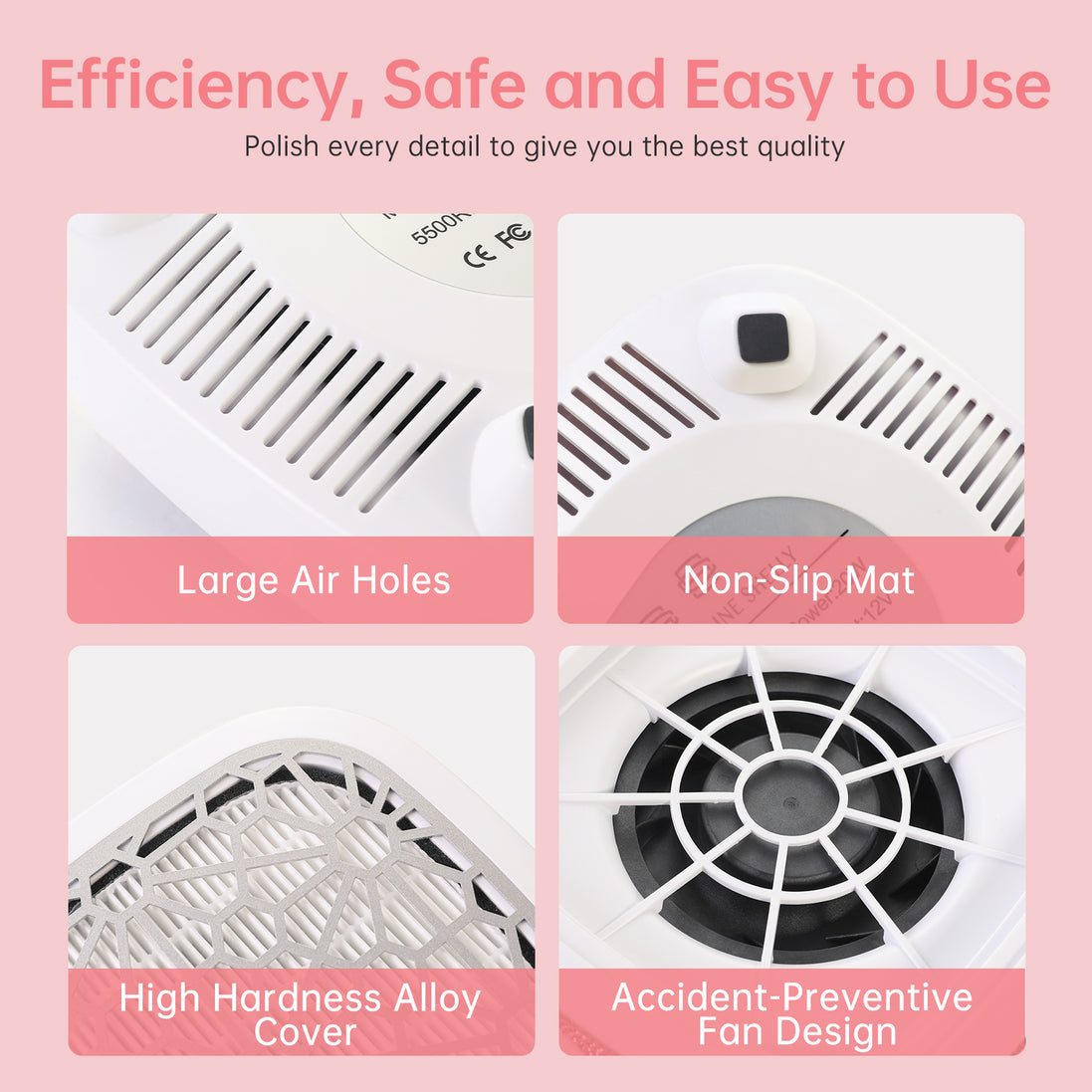 Rechargeable Nail Dust Collector AB Rhinestone- CS9
