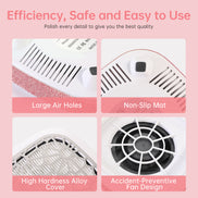 Rechargeable Nail Dust Collector Pink Rhinestones- CS9