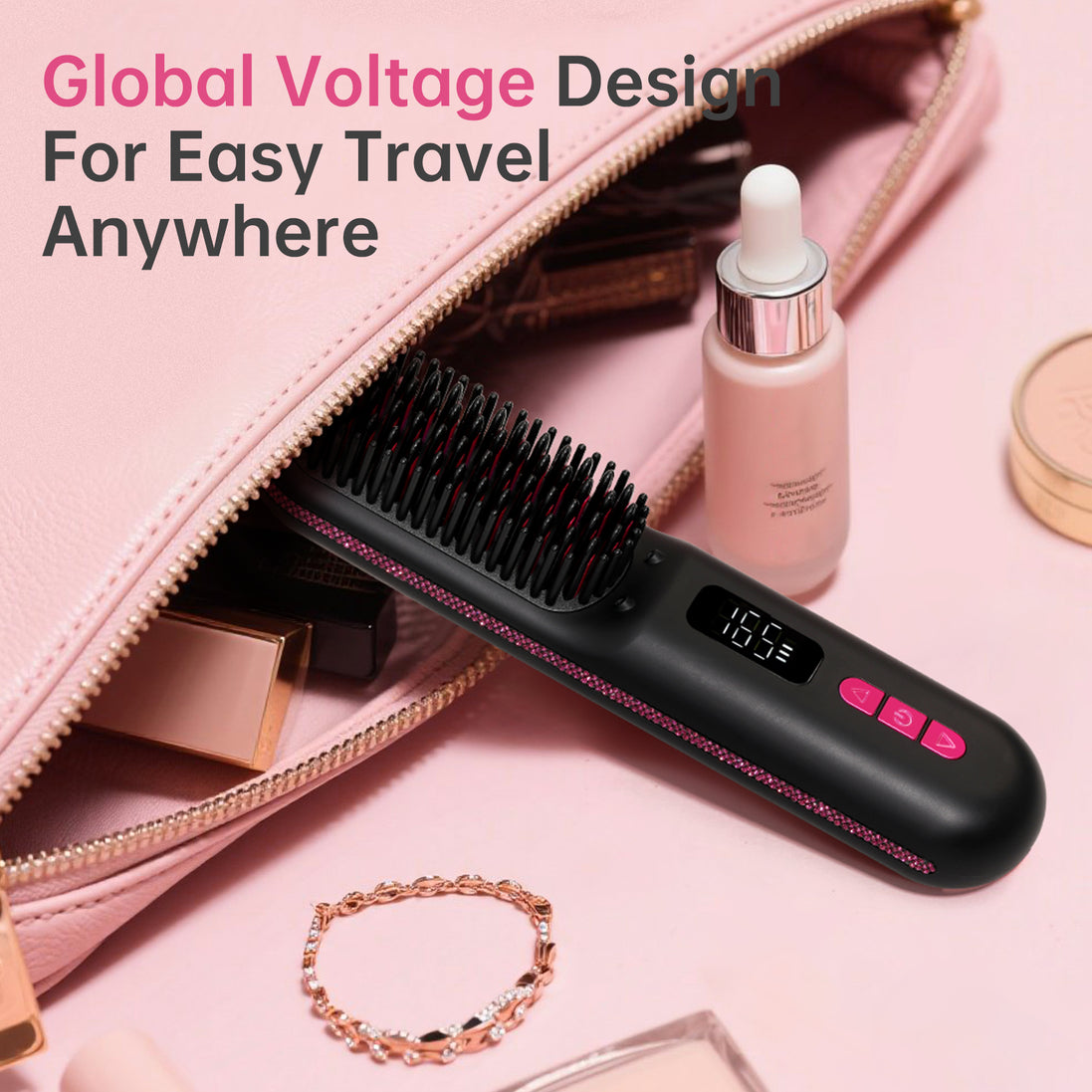 Cordless Hair Straightener Brush 9600mAh - CS2306-X104