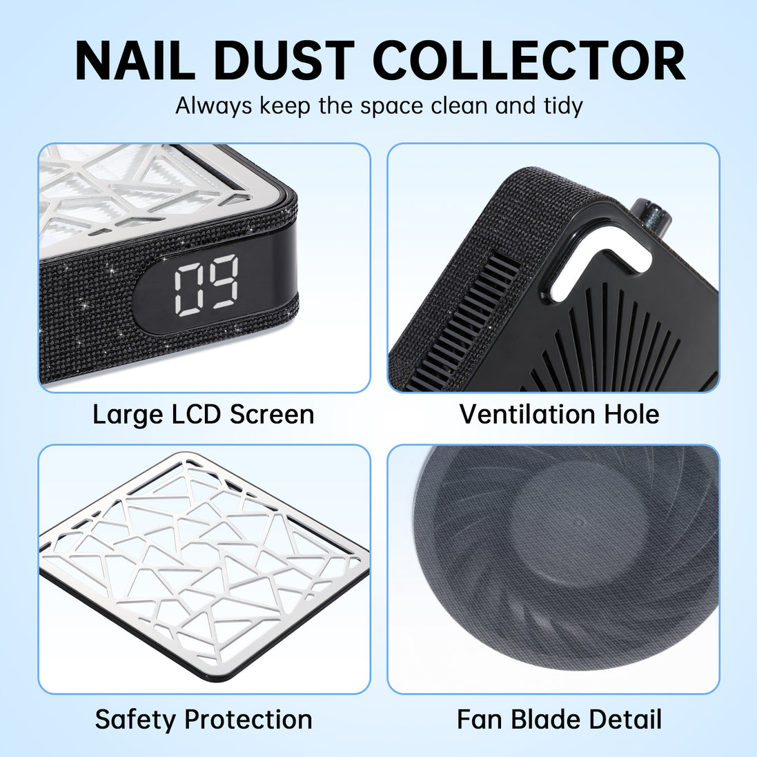 Rechargeable Nail Dust Collector 4000RPM - CSX10-X01