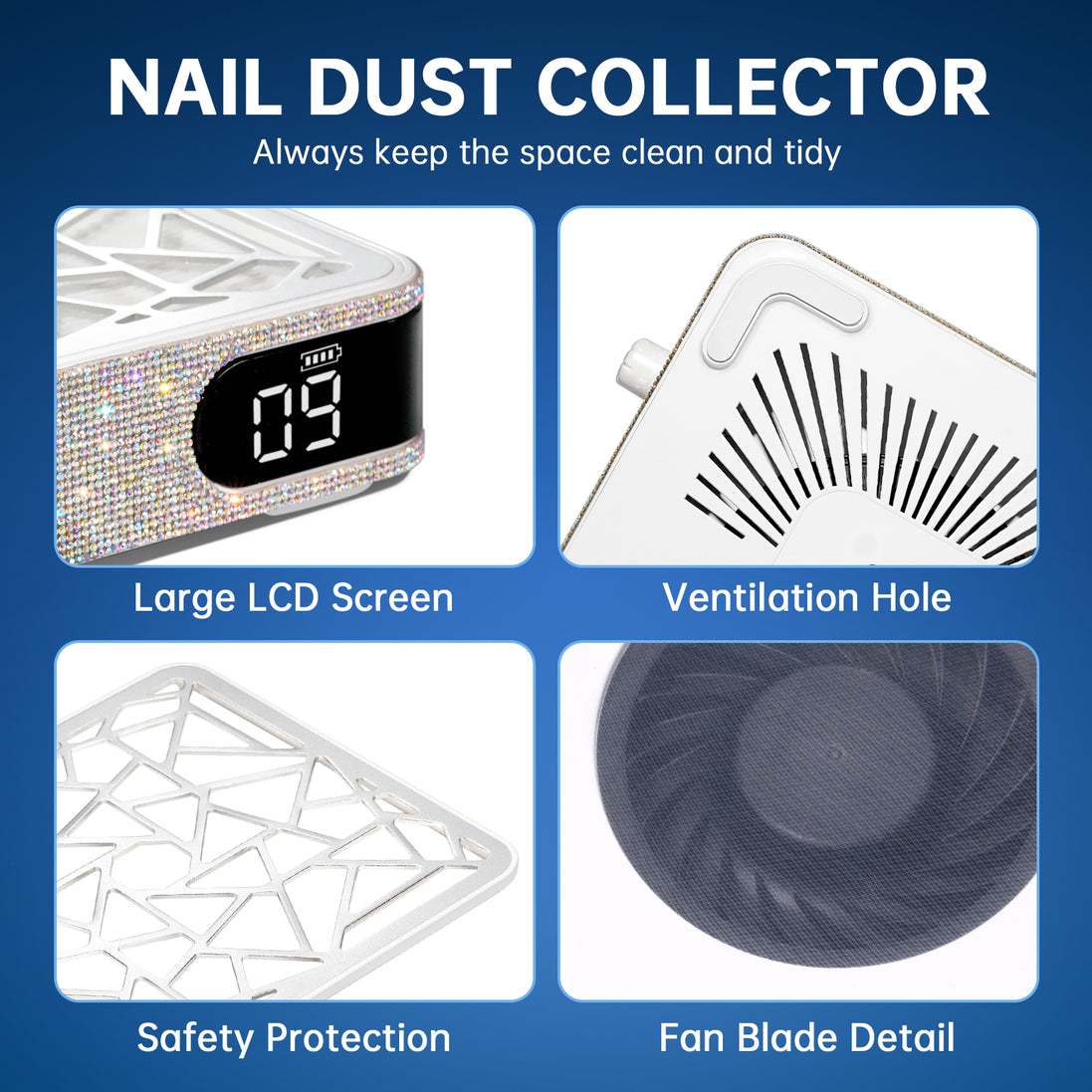 Rechargeable Nail Dust Collector 4000RPM - CSX10-X02