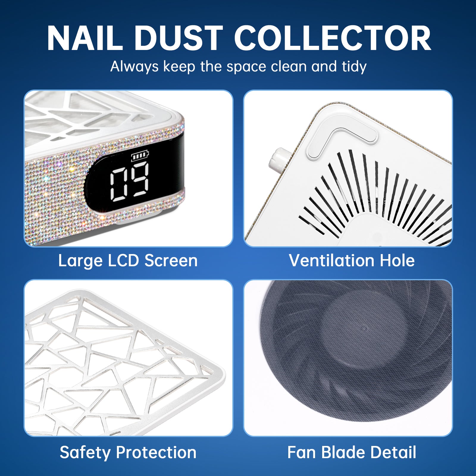 Rechargeable Nail Dust Collector 4000RPM - CSX10