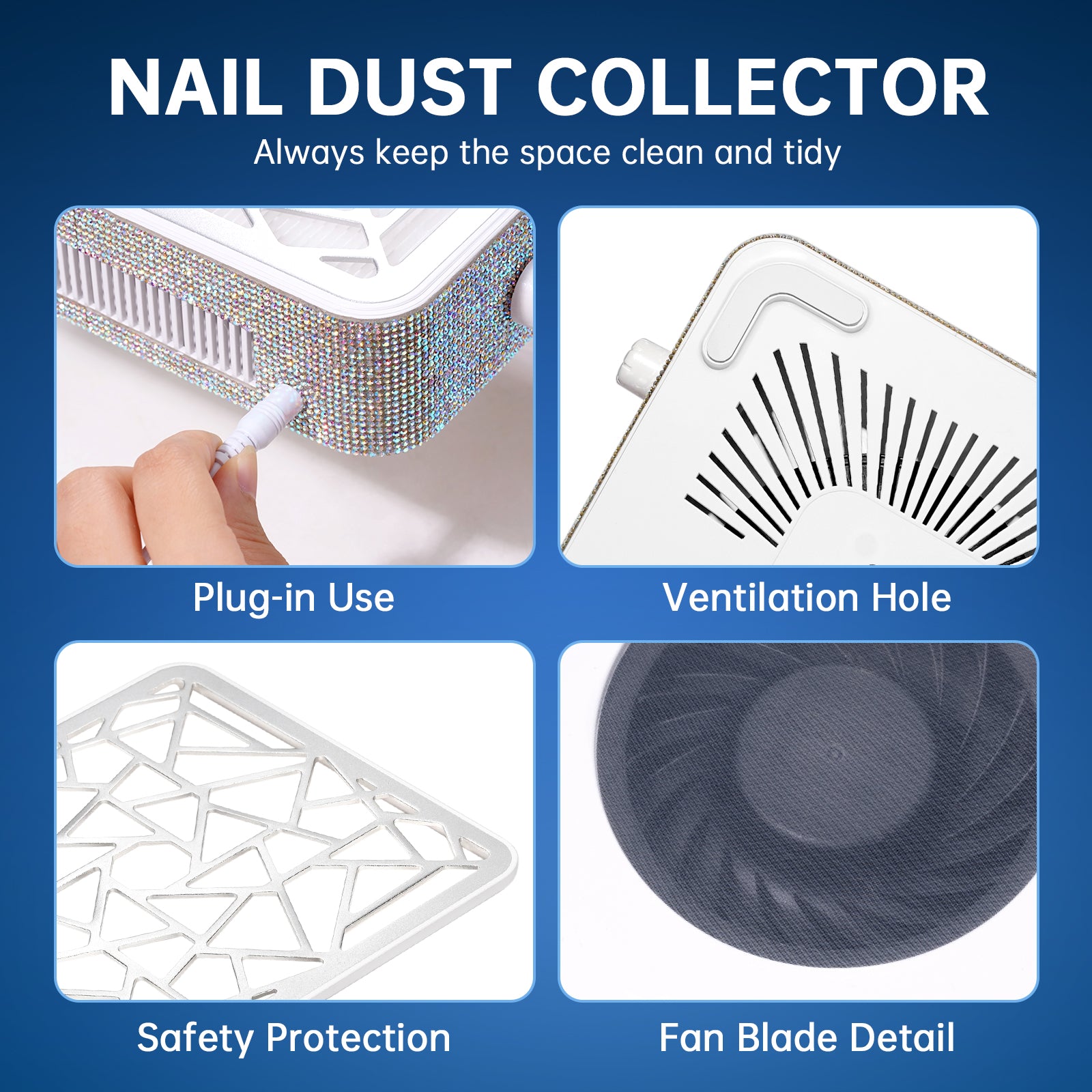 Rechargeable Nail Dust Collector 4000RPM - CSX10