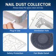 Plug-in Nail Dust Collector 4000RPM - CSX10-C02
