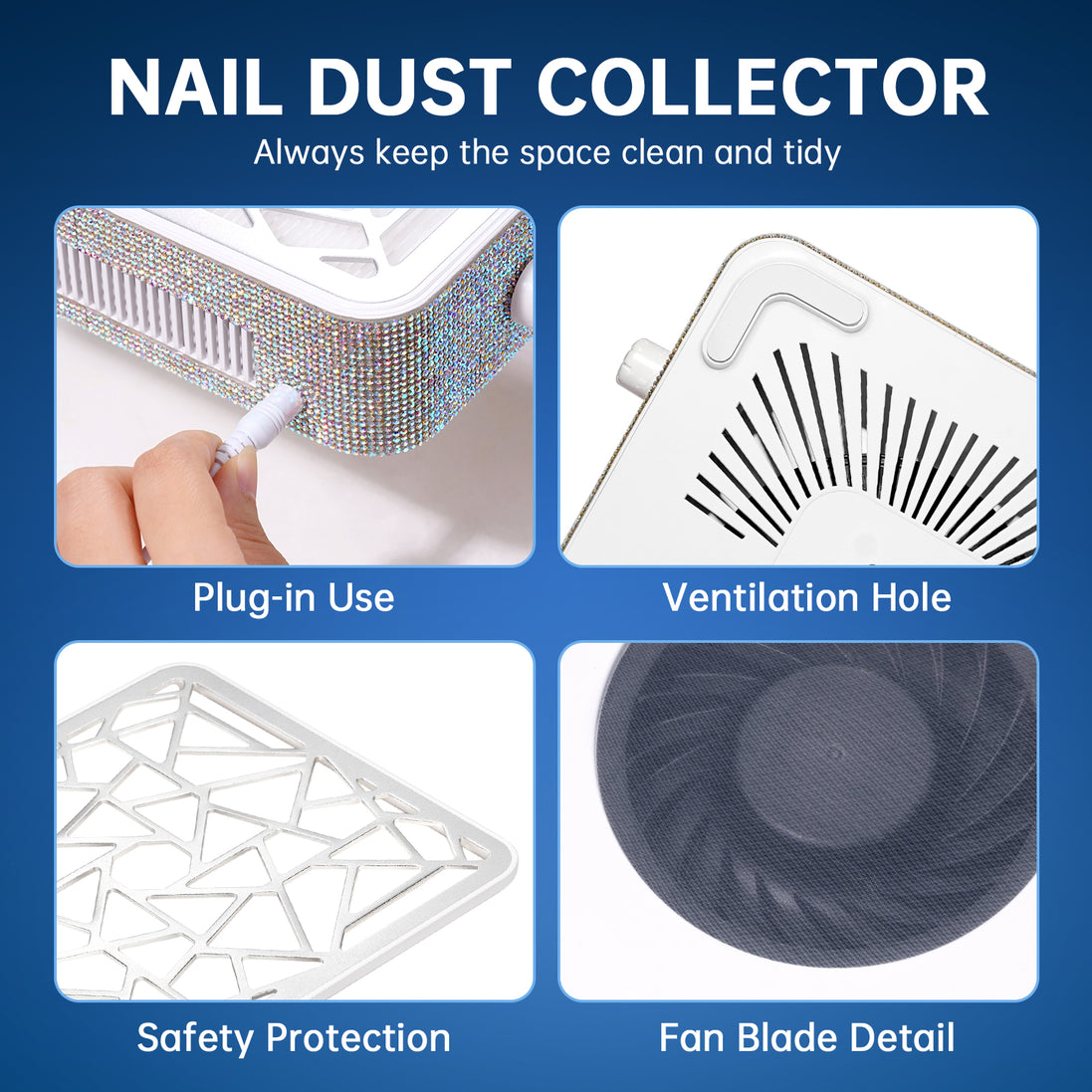 Plug-in Nail Dust Collector 4000RPM - CSX10-C02