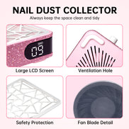 Rechargeable Nail Dust Collector 4000RPM - CSX10-X10