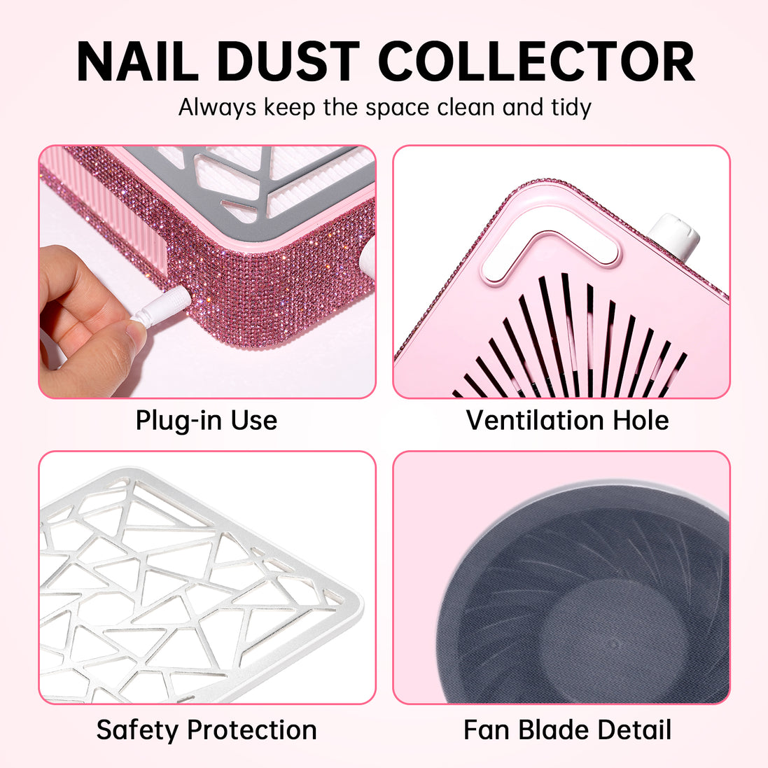 Plug-in Nail Dust Collector 4000RPM - CSX10-C10