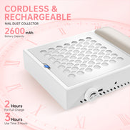 Rechargeable 650PA Nail Dust Collector - CS502-X12