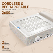 Rechargeable 650PA Nail Dust Collector - CS502-X02