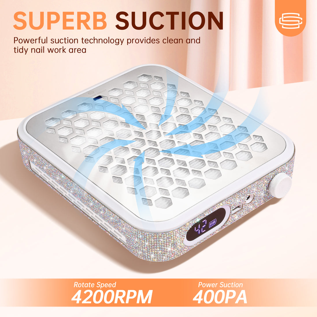 Rechargeable Nail Dust Collector - CS503-X02