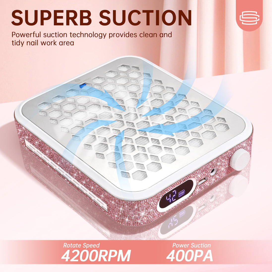 Rechargeable Nail Dust Collector - CS503-X10