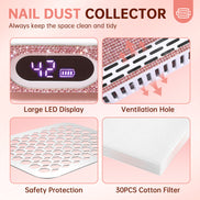 Rechargeable Nail Dust Collector - CS503-X10