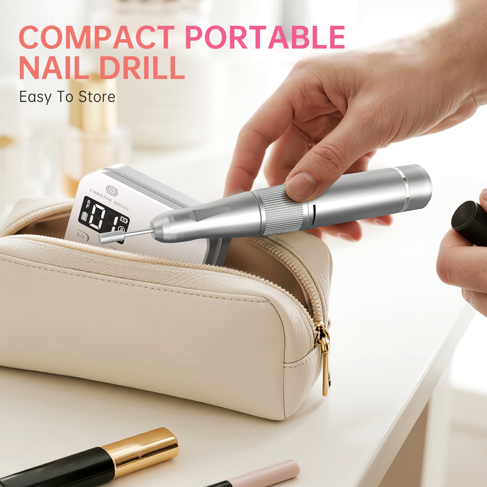 Perceuse à ongles électrique rechargeable 35000 tr/min - CS901