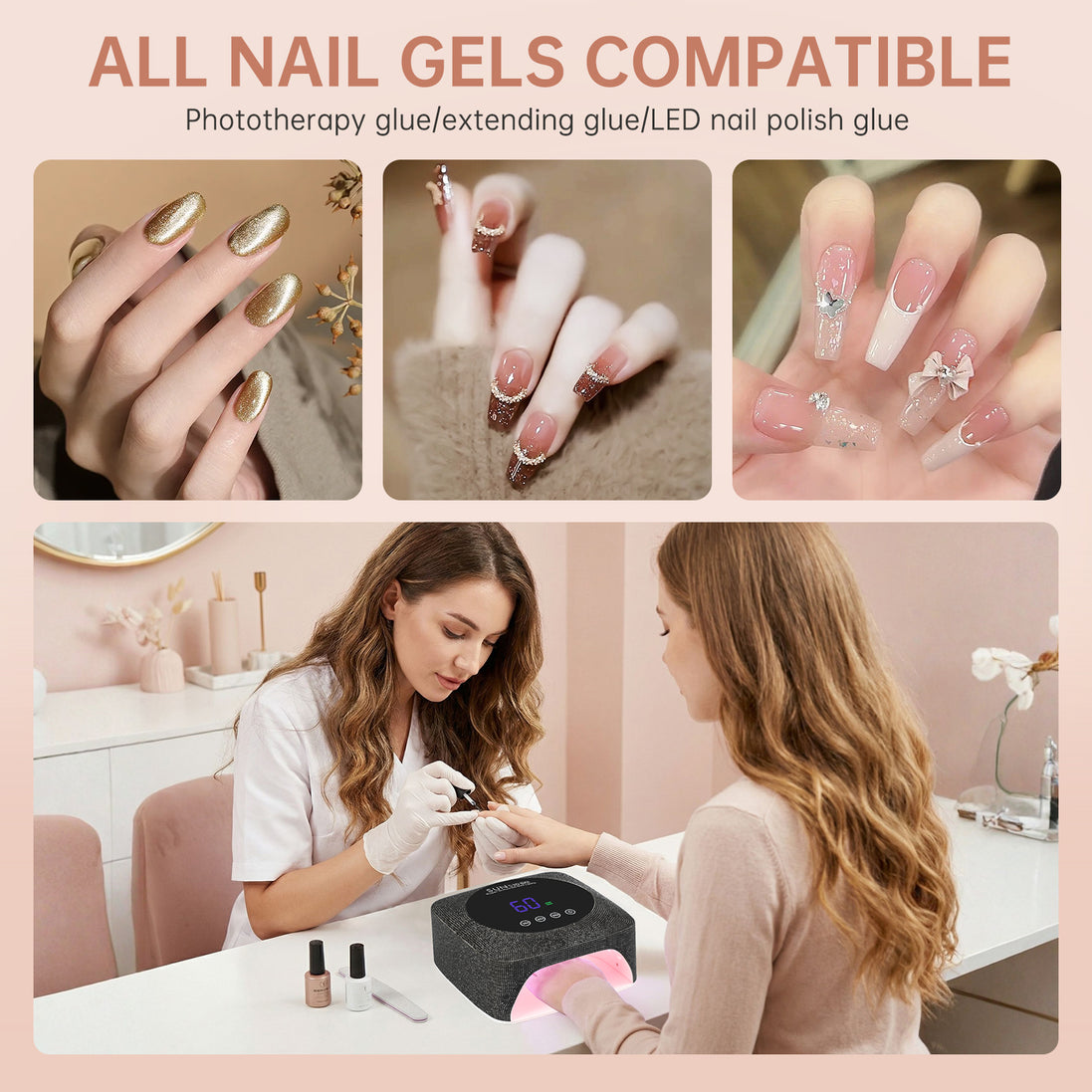 Rechargeable 96W UV Nail Lamp - CSS30-X01