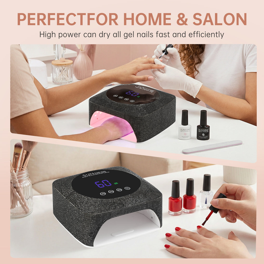 Rechargeable 96W UV Nail Lamp - CSS30-X01