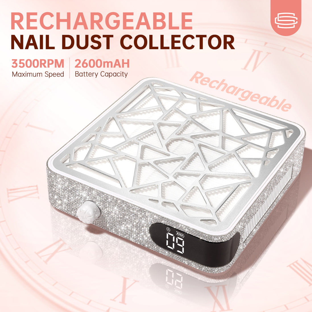 Rechargeable Nail Dust Collector 4000RPM - CSX10-X03