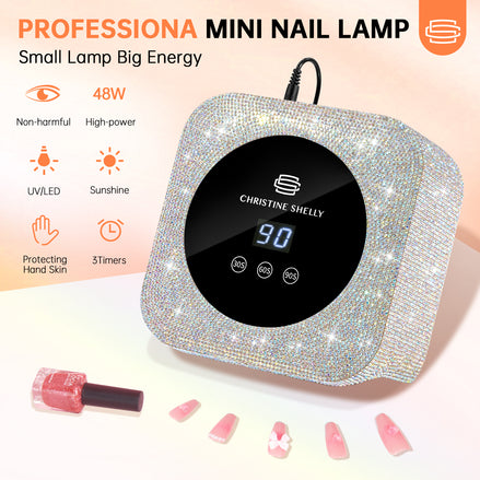 48W Plug-in UV Nail Lamp AB Rhinestones- CSH12