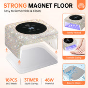 48W Plug-in UV Nail Lamp AB Rhinestones- CSH12