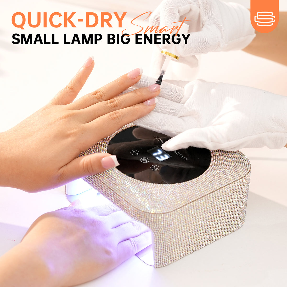 48W Plug-in UV Nail Lamp AB Rhinestones- CSH12