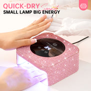 48W Plug-in UV Nail Lamp Pink Rhinestones- CSH12