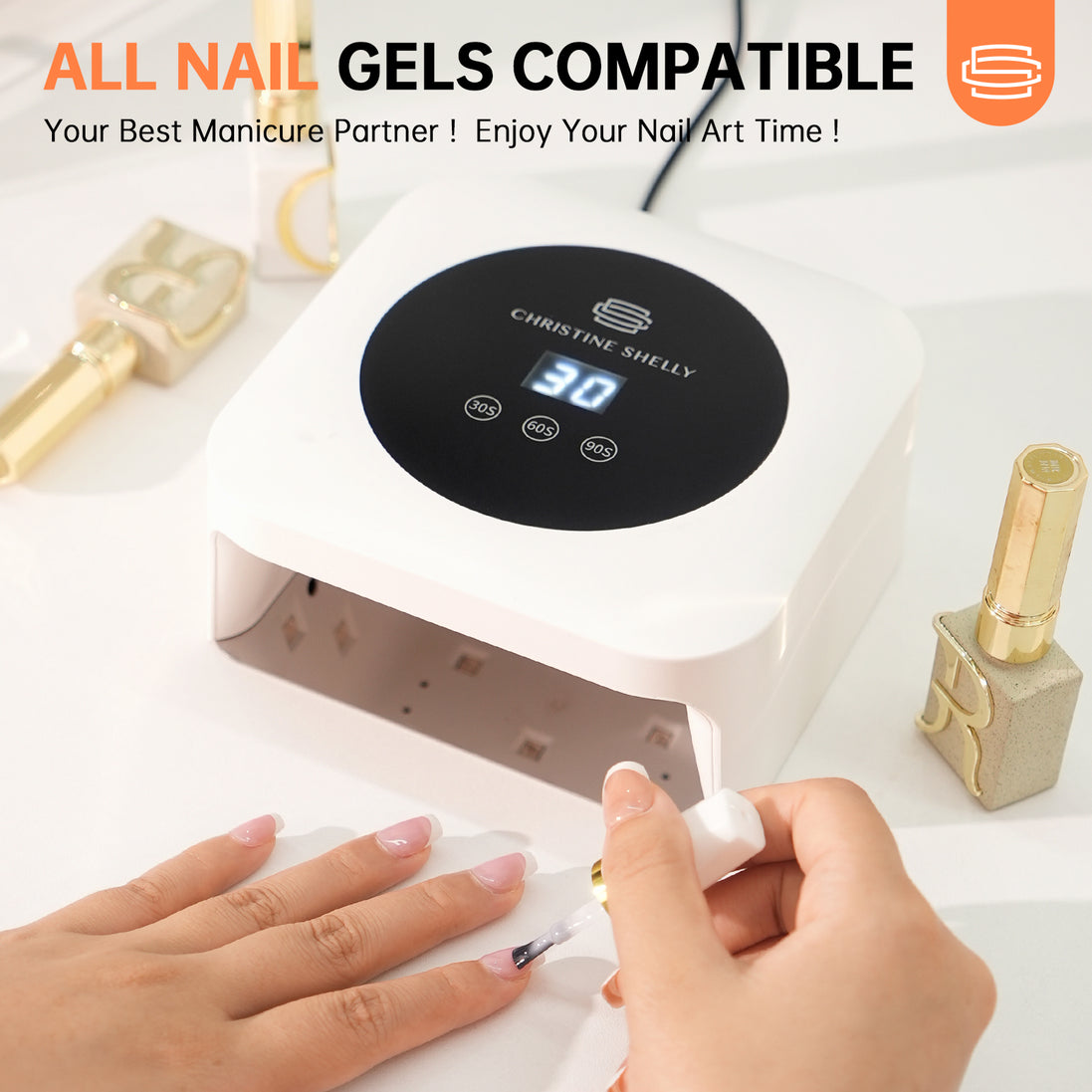48W Plug-in UV Nail Lamp White- CSH12