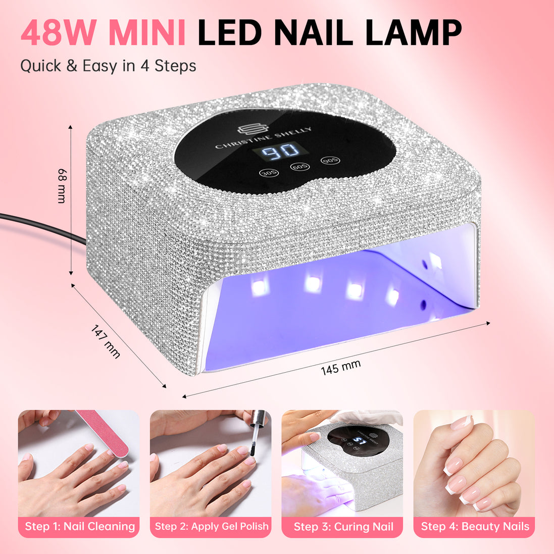 48W Plug-in UV Nail Lamp Heart- CSH13