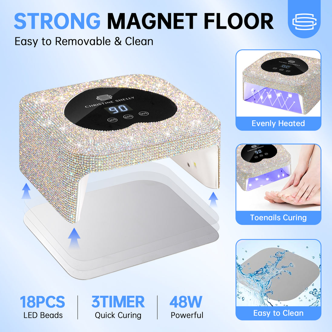 48W Plug-in UV Nail Lamp Heart- CSH13
