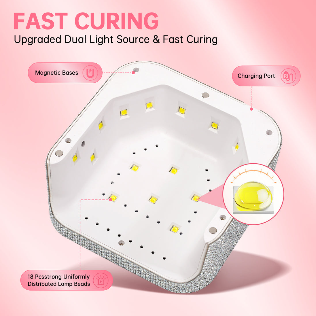 48W Plug-in UV Nail Lamp Heart- CSH13