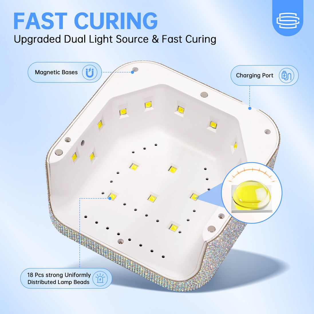 48W Plug-in UV Nail Lamp Heart- CSH13