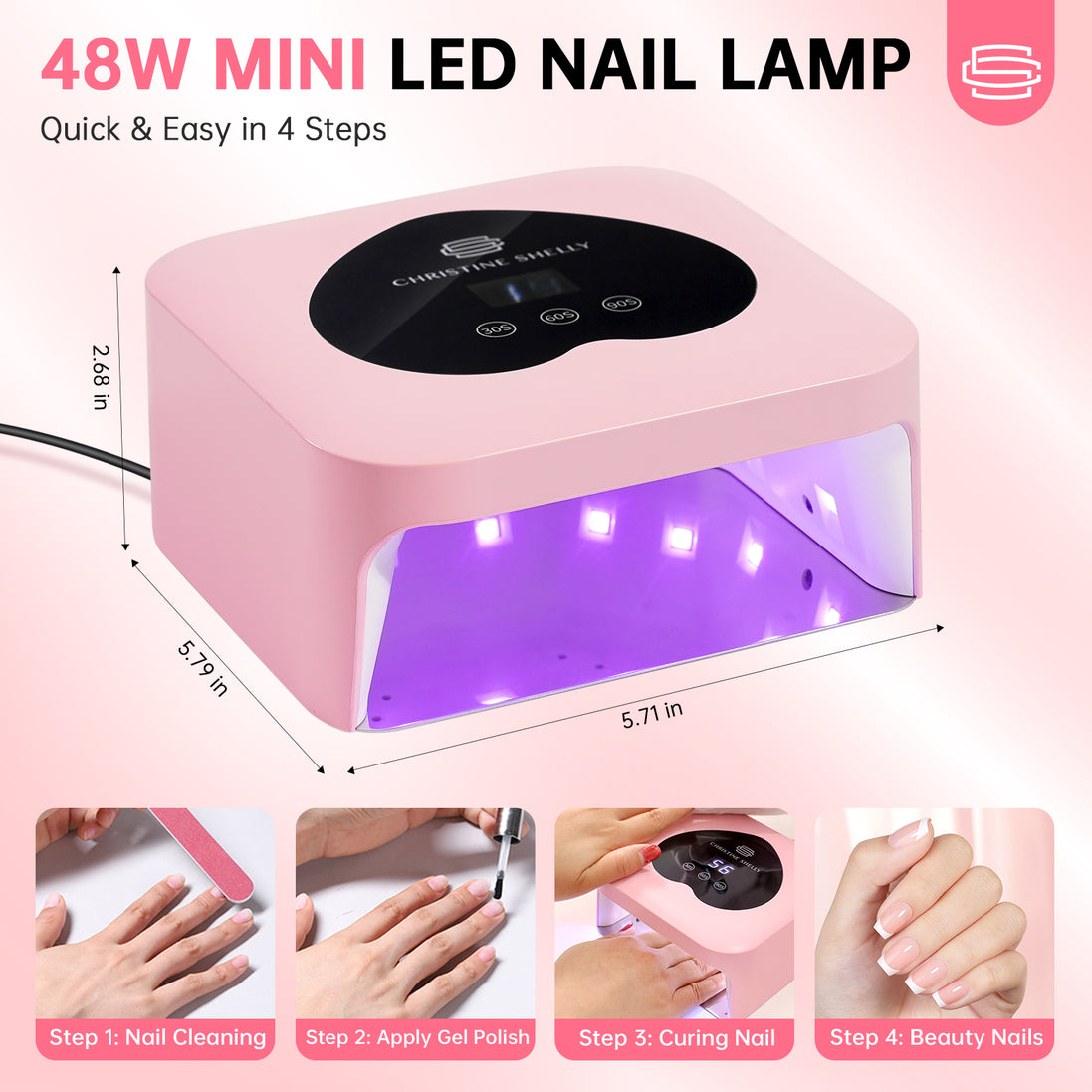 48W Plug-in UV Nail Lamp Heart- CSH13